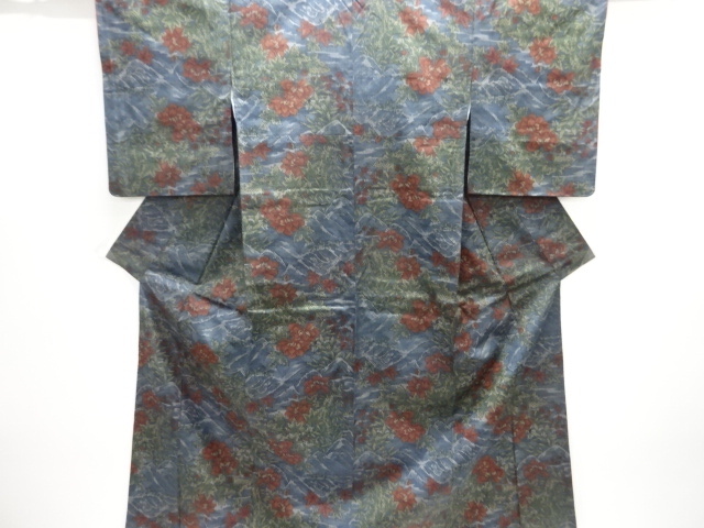 JAPANESE KIMONO / NISHIJIN DENSHO TSUMUGI / WOVEN PEONY